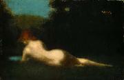 Jean-Jacques Henner Reclining Nude, oil painting artist